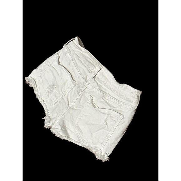 So Womens Shorts Sz 1 Favorite Low Rise Shortie Cut Off Distressed White juniors - Picture 2 of 4